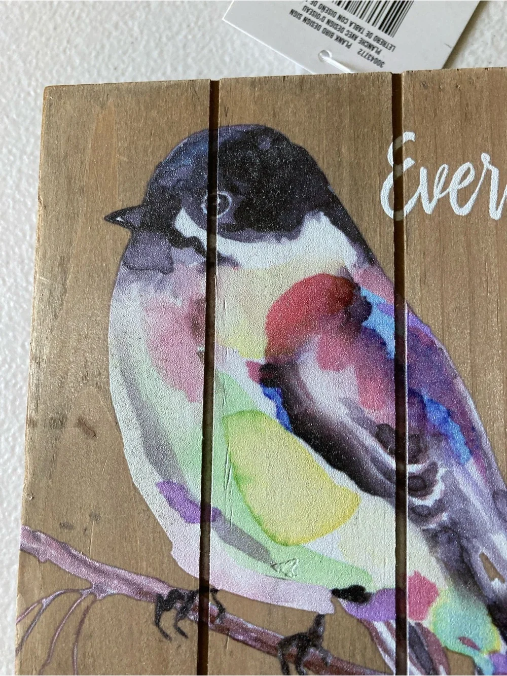 Darice Rustic Bird Hanging Plaque 